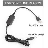 Transformateur Dc 5V à 9V 12V 500Ma, convertisseur de puissance, câble de Boost Multi Usb 5V, étape jusqu'à 9V 12V