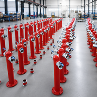 Hydrant industriel en fonte avec isolation en mousse DN150/65x2 à double sortie, vanne de protection incendie pour système de sécurité d'usine et d'entrepôt
