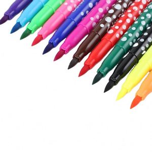 Marqueur de dessin pour enfants à encre aquarelle lavable, crayon de gribouillage scolaire avec couleurs personnalisées et forme triangulaire - Product Image 1