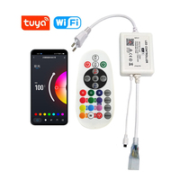 Accessoire d'éclairage LED AC110V AC220V, contrôleur LED RGB Wifi Tuya pour bandes LED RGB et néons RGB, télécommande 24/28 touches