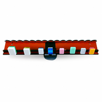 Support de Mahjong en acrylique de 20 pouces avec tige de poussée, couleur thé jaune, support de Mahjong en forme d'éventail, accessoire de jeu portable et étanche