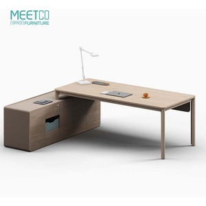 Modern Classic L-Shape Executive Office <b>Desk</b> Convertible Manager <b>Table</b> Wooden Modular Workstation Furniture Panel Office Manager - Product Image 5