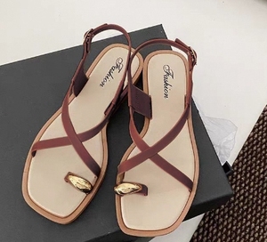 Женские роскошные сандалии-слингбэки с принтом под кожу животного, амортизирующие и легкие – модные туфли без каблука - Product Image 3