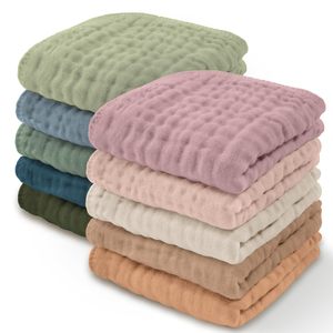 100% Cotton Super Soft Newborn Baby <strong>Muslin</strong> Burps <strong>Clothes</strong> 6 Layers Soft Cotton Gauze Baby Scarf Bibs - Product Image 2
