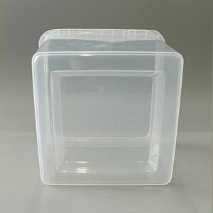 Caja cuadrada de plástico transparente dura de PP <span class=keywords><strong>para</strong></span> alimentos, barra de chocolate, embalaje, helado, contenedor de plástico 2,5 L - Product Image 6