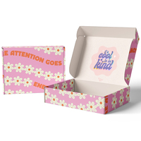 Boîte d'expédition en carton ondulé personnalisée avec logo, grande boîte d'emballage imprimée en couleur pour vêtements