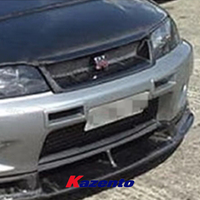 Para Nissan Skyline R33 (solo GTS) 95-98 rejilla de parachoques delantero de fibra de vidrio estilo R