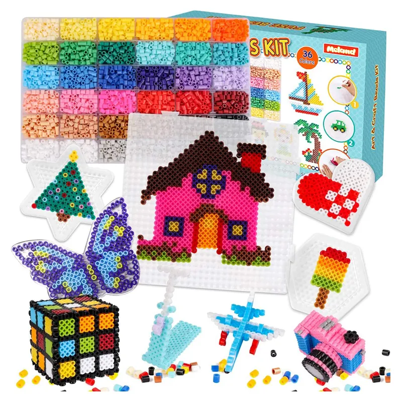 Hot sale colorful Fuse Beads Kit Children Puzzle Diy Toy 5mm Iron Fuse Hama Beads