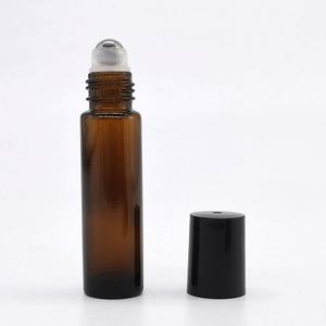 4ml 6ml 8ml 10ml Frosted Matte Black Glass Roller for Perfume Essential Oil Skin Care Serum Eye Drop Roll <b>Bottle</b> Aluminum Cap - Product Image 2
