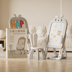 Papan Tulis Magnetik Mini, Mainan Menggambar, Buku Doodle, Buku Hapus Kering, Easel Anak, Lipat Ajaib, Laris Manis, Alat Melukis & Menulis untuk Anak, Warna Putih - Product Image 4