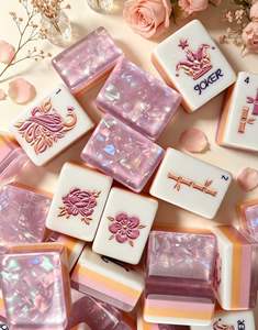 Nuovo Arrivo Set Mahjong Americano Moderno con Tessere Oh My Mahjong e Dettagli Diamantati Scintillanti in Melamina, Adatto per Tavolo da Mahjong Domestico - Product Image 6