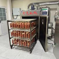 Fumoir industriel en acier inoxydable pour viande, saucisses, poisson et poulet