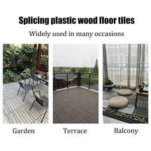 Dalles de terrasse en WPC, dalles de jardin, dalles de patio, dalles de balcon, dalles de terrasse en composite emboîtables - Product Image 2