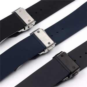 Cinturino per Orologio in Gomma all'Ingrosso del Produttore con Strisce Sottili e Polsini Rialzati per Uomo ForHB Hengbao Yupo - Product Image 3
