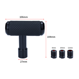 <b>Gear</b> Shift <b>Knob</b> Aircraft Joystick T-Handle Hammer Fit for at MT Car Shifter Aluminum Car Accessories - Product Image 2