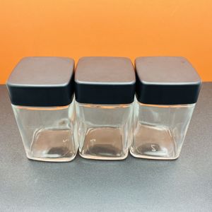 Frascos de Vidrio Transparente de 120 ml con Tapas de Plástico Negras a Prueba de Niños, Recipientes Herméticos para Especias Vacíos con Capacidades de 30 g y 100 g - Product Image 2