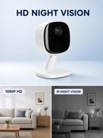 Mini caméra WiFi intérieure 1080P, vision nocturne, audio bidirectionnel, détection de mouvement, caméra de sécurité cachée pour la maison, surveillance de bébé et d'animaux domestiques