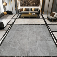 Carrelage en marbre gris clair, taille personnalisable, poli et fini, fabriqué en Turquie, moderne, système de pose à clipser, pour sols, murs, escaliers et bacs intérieurs/extérieurs