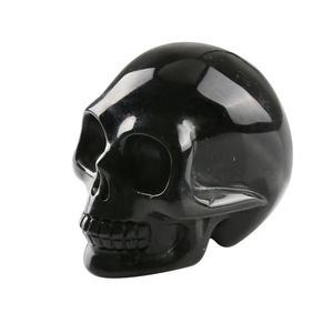 Оптовая продажа, ожерелье из натурального хрусталя и черепа, красочные целебные кристаллы, резной череп, энергетические поделки, Нефритовый Кулон Будды - Product Image 1