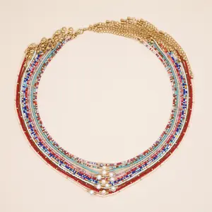 B2147 bracelet perlé de couleur arc-en-ciel, incroyable bracelet de perles réglable miyuki bracelet de chaîne bijoux