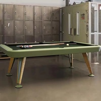 Table de billard miniature convertible de haute qualité, 8 pieds, de style américain, avec plateau en ardoise, personnalisable, pour usage domestique, multifonctionnelle, 9 billards