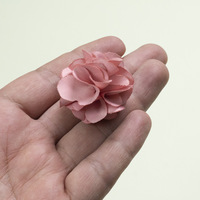 Bunga Kain Satin 3,5cm untuk Dekorasi, Dapat Dijahit, untuk Gaun Pengantin, Jepit Rambut Bayi, Sepatu, Kotak Hadiah, Kerajinan Dekorasi