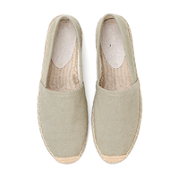 Nicecin – Espadrilles brodées blanches et personnalisées, semelles en Jute, chaussures à semelles compensées en toile, Espadrilles plates en chanvre pour hommes et femmes, caoutchouc