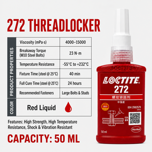 Adhesivo Fijador de Roscas Industrial <span class=keywords><strong>LOCTITE</strong></span> 243 263 272 277, Pegamento Antiaflojamiento <span class=keywords><strong>para</strong></span> <span class=keywords><strong>Tornillos</strong></span>, <span class=keywords><strong>para</strong></span> Bombas, Cajas de Engranajes y Motores - Product Image 4