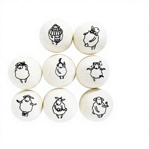 Boules de séchage en laine de Nouvelle-Zélande 100% biologique, personnalisées, réutilisables, écologiques, élimination des odeurs, adoucissant naturel pour tissus, disques de lavage - Product Image 1