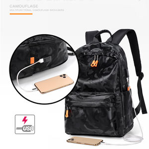 Sac pour homme personnalisé, sac à dos pour ordinateur portable 15,6 pouces, sac à dos de voyage avec chargement USB, antivol, en cuir PU - Product Image 3