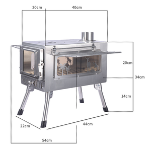 <span class=keywords><strong>Estufa</strong></span> de <span class=keywords><strong>leña</strong></span> gruesa portátil directa de fábrica para acampar al aire libre y senderismo tienda de campaña <span class=keywords><strong>estufa</strong></span> de calefacción de casete estilo plegable - Product Image 2