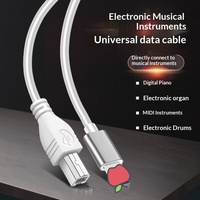 Cable Adaptador OTG Universal para Pianos Digitales Yamaha, Baterías Electrónicas Roland, Teclados MIDI, Tablets - Cable MIDI USB-A a USB-C