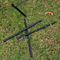 Piquets de tente triangulaires en aluminium personnalisables avec crochet, pour camping en extérieur, lot de 4, vente en gros
