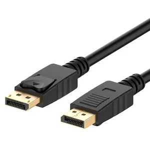 Kabel adaptor konverter Port layar DP, 6 kaki 1.8M 4K * 2K 1080P pria ke DP Display Port Displayport pria hitam