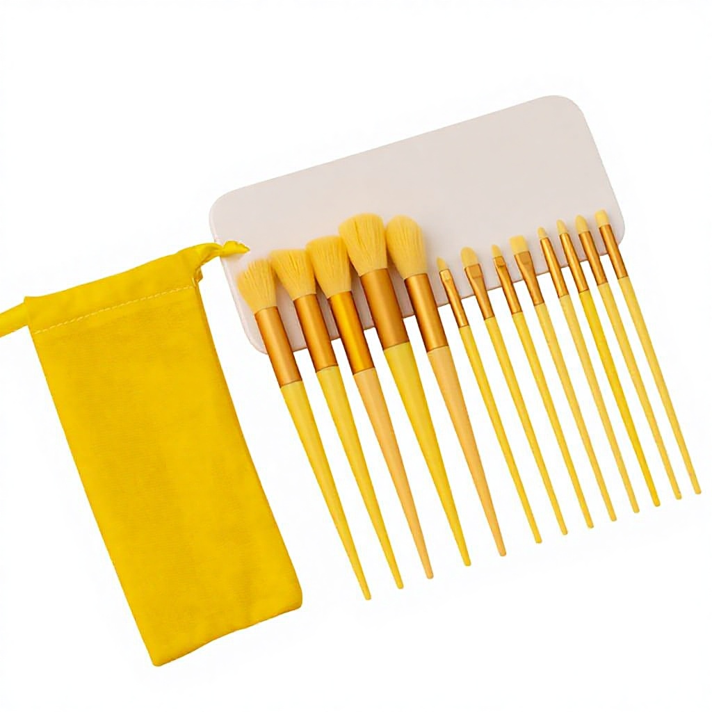 13 sets of yellow brush cloth bag