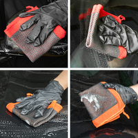 Serviette de lavage auto en microfibre avec revêtement en caoutchouc polymère, texture nid d'abeille, anti-chute, réutilisable, pH équilibré, écologique et sûre