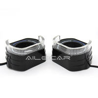AILECAR Cache-projecteurs Angel Eye 5D de 3 pouces avec inscription en forme de C, lumière de guidage 5D Angel Eye pour projecteur de phare BMW E46