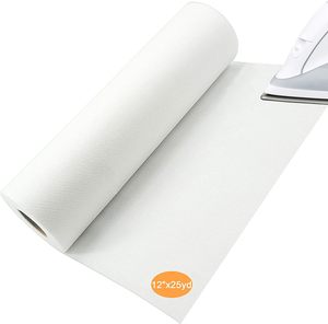 Adhesivo fusible Hierro elástico en la máquina Estabilizador de bordado Respaldo 12 "X 25 Yd Roll-Peso ligero 1,8 oz Cut-Away - Product Image 1