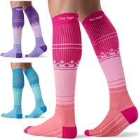 Chaussettes de football antidérapantes avec logo personnalisé de haute qualité Chaussettes de compression sur le genou Chaussettes de compression de sport Football Fashion Design
