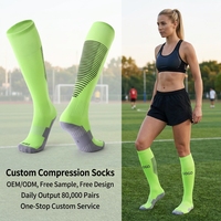 Chaussettes de sport pour hommes, logo personnalisé, plusieurs couleurs, antidérapantes, hauteur genou, chaussettes de football, club de football européen, respirantes, chaussettes d'entraînement