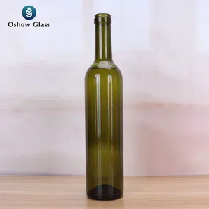 OSHOW toptan 750ml yüksek kaliteli hızlı teslimat kırmızı cam şarap şişesi