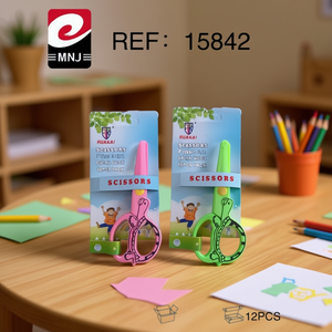 Forbici Huakai per bambini rosa e verdi, confezione da 12 pezzi - Product Image 2