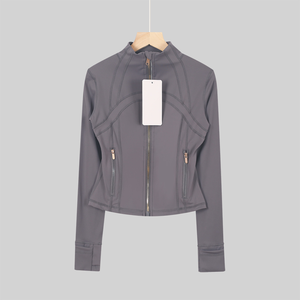 Chaqueta deportiva de manga larga para mujer, corte ajustado, alta elasticidad, para fitness y yoga. - Product Image 5