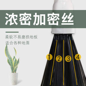 Juego de escoba y recogedor Jinsheng de tamaño grande con cerdas suaves, mango de acero extensible y recogedor de PP para uso doméstico. - Product Image 3