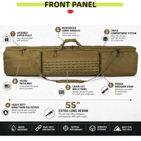 Étui à fusil long et souple ALFA pour armes de 55 pouces, sac à dos tactique double pour armes et sac à fusil rembourré, parfait pour la chasse et le tir