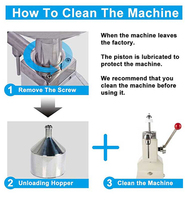 Mesin Penyegel Gelas Sedotan Madu Otomatis Manual Pneumatik 500ml untuk Cairan Sampo Pasta Kantong Kaca