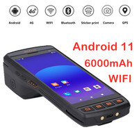 Lector RFID Portátil con Impresora, Escáner de Código de Barras 2D, Pantalla de 5.5 Pulgadas, Android 11, Procesador Octa-Core, 14 Meses de Garantía, en Stock