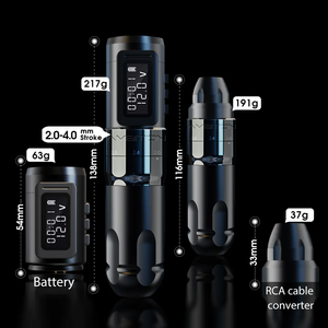 LED Display Rechargeable Wireless Rotary Tattoo Machine Pen Professional <b>Battery</b> Tattoo Gun for Body Art Use - Product Image 1