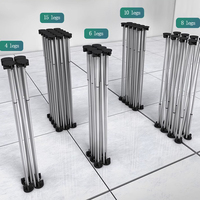 Table de travail multifonctionnelle nouvellement améliorée en acier inoxydable pieds d'araignée Table d'opération support de table de travail rétractable