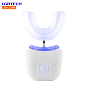 Cepillo de dientes eléctrico para adulto con carga inalámbrica en forma de U, ultrasónico, de silicona, resistente al agua, con vibración, Sónico